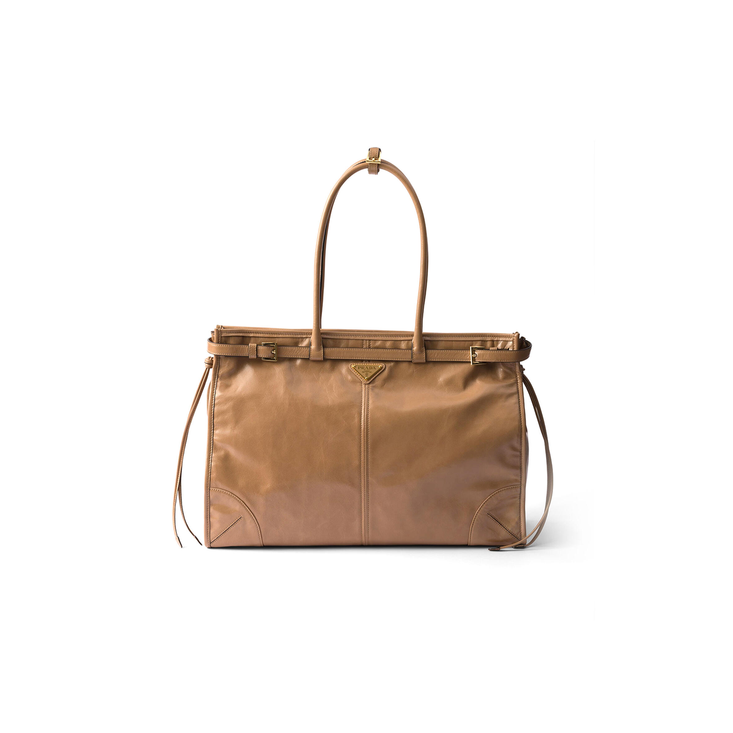PRADA BONNIE EXTRA-LARGE LEATHER HANDBAG 1BA439 (42*30*12cm)